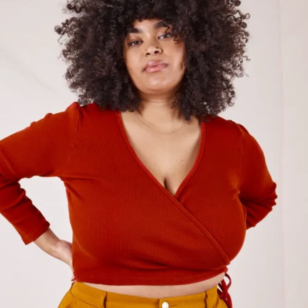 Big Bud Press Wrap Top in Paprika size 4